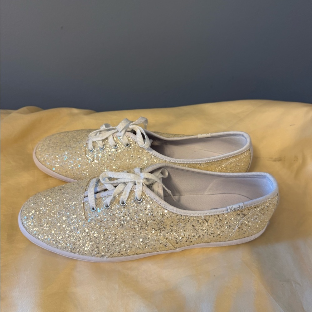 Keds Womens Champion Glitter Celebrations Lace Up Sneakers Shoes